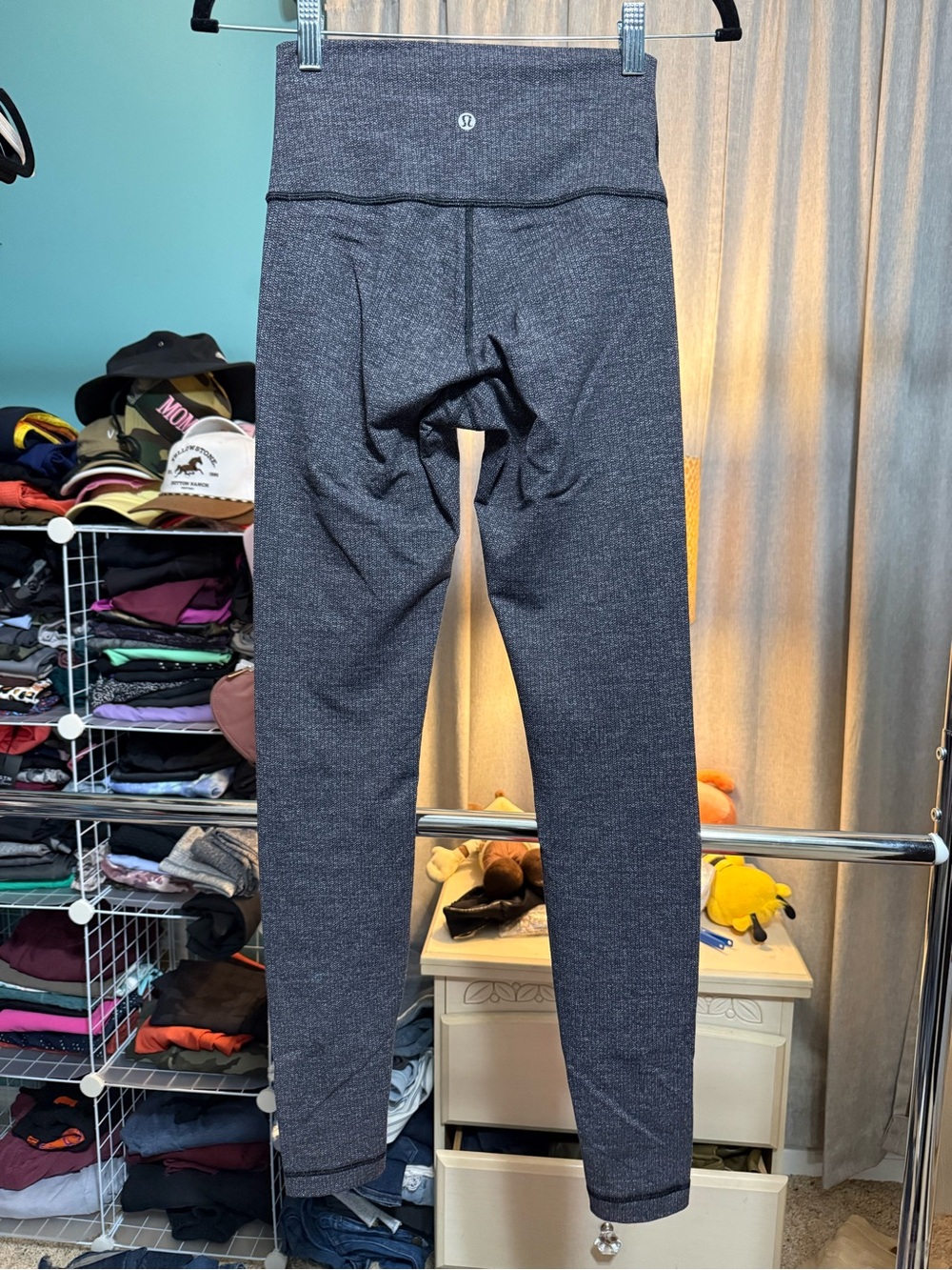 Lululemon Wunder Under High Rise Heathered Gray Full Length Leggings